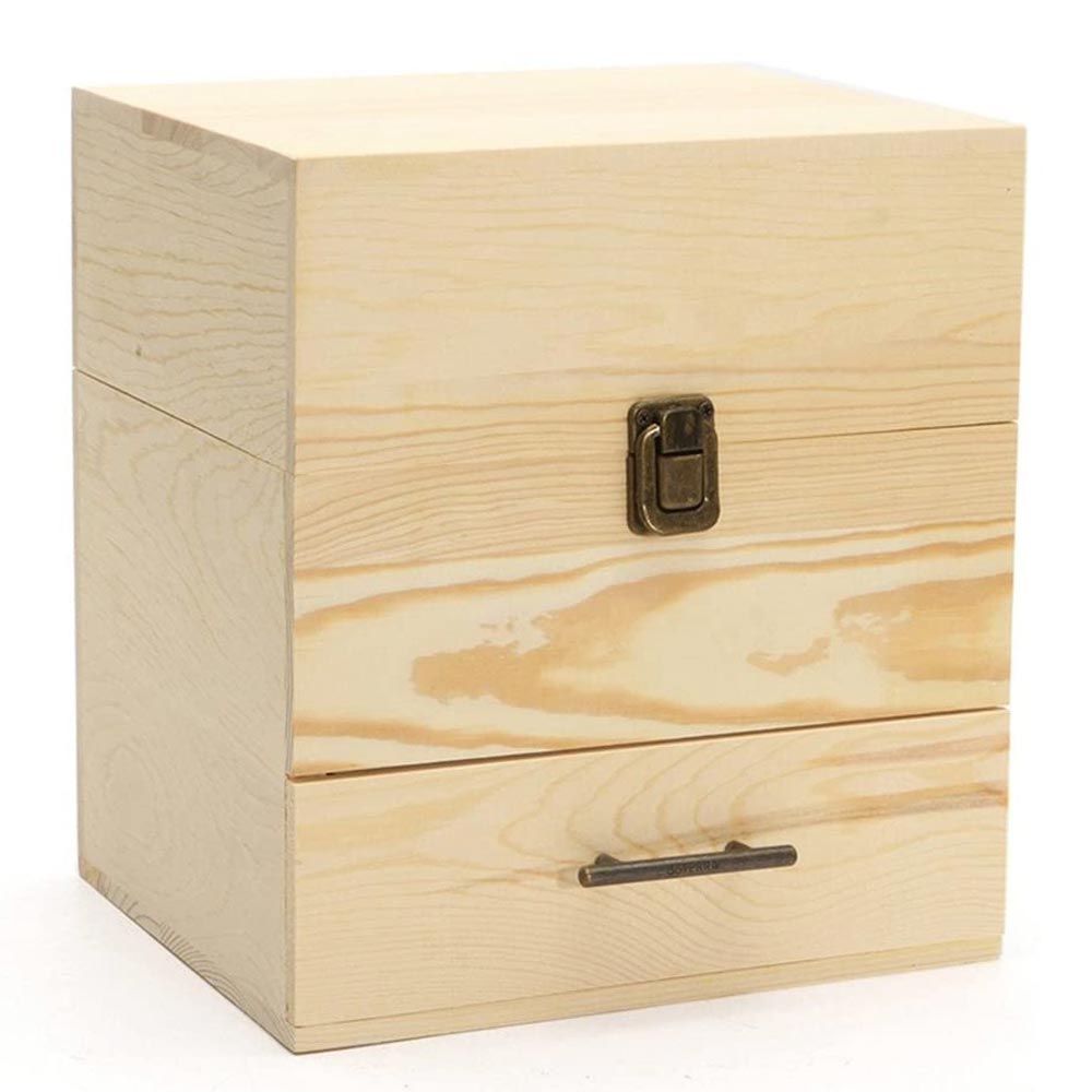 Aromatherapy Essential Oil Box Wooden 59 Slots - Image 6