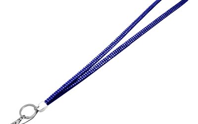 Lanyard Rhinestone Crystal Bling Cruise Travel ID Royal Blue